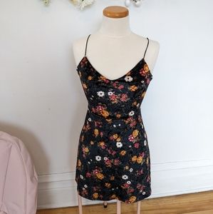 Velvet floral dress